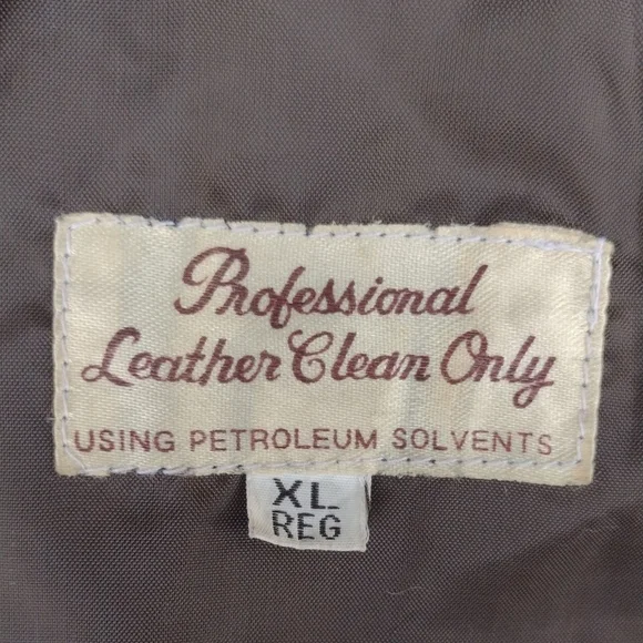 Vintage Star Sportswear Brown Leather Jacket XL